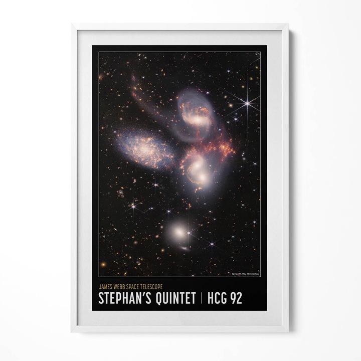 Tablou Inramat, Wallfluent, Poster cu tema spatiala cu fotografii NASA, Rama alba, 70x100 cm, 010330010150100281297