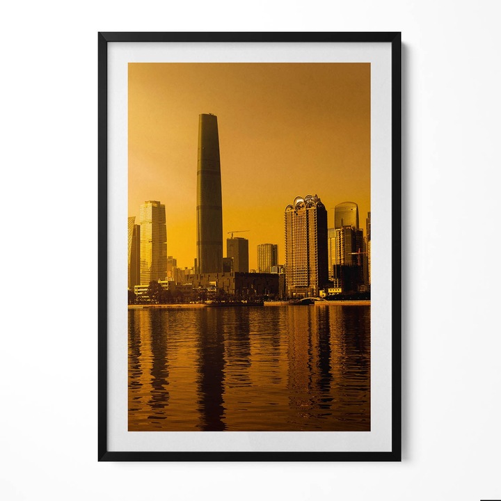 Tablou Inramat, Wallfluent, Raul Zhujiang China, Rama negru, 70x100 cm, 010330010150200280157