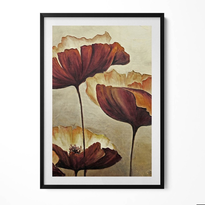 Tablou Inramat, Wallfluent, Maci pictati, Rama negru, 70x100 cm, 010330010150200280187