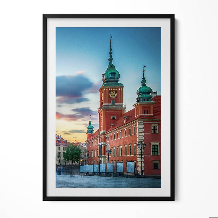 Tablou Inramat, Wallfluent, Castelul orasului vechi din Varsovia, Rama negru, 70x100 cm, 010330010150200280261