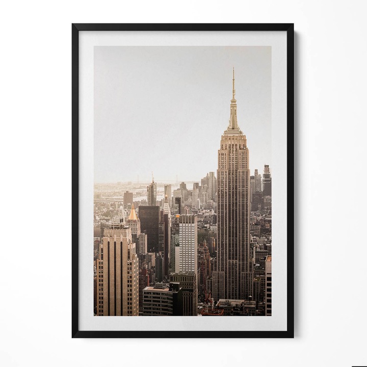 Tablou Inramat, Wallfluent, Arhitectura din New York, Rama negru, 70x100 cm, 010330010150200281088