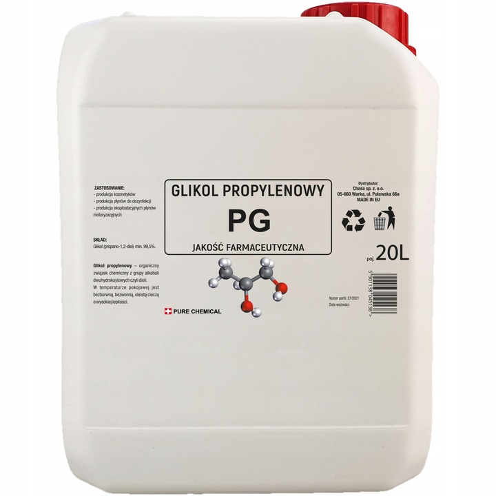 Propilénglikol, Pg gyógyszer, tiszta, 20L