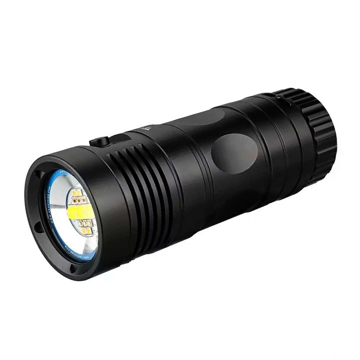 Подводен фенер TrustFire DF90 за гмуркане до максимум 70 м, бяла светлина 15000 лумена, червена и ултравиолетова UV