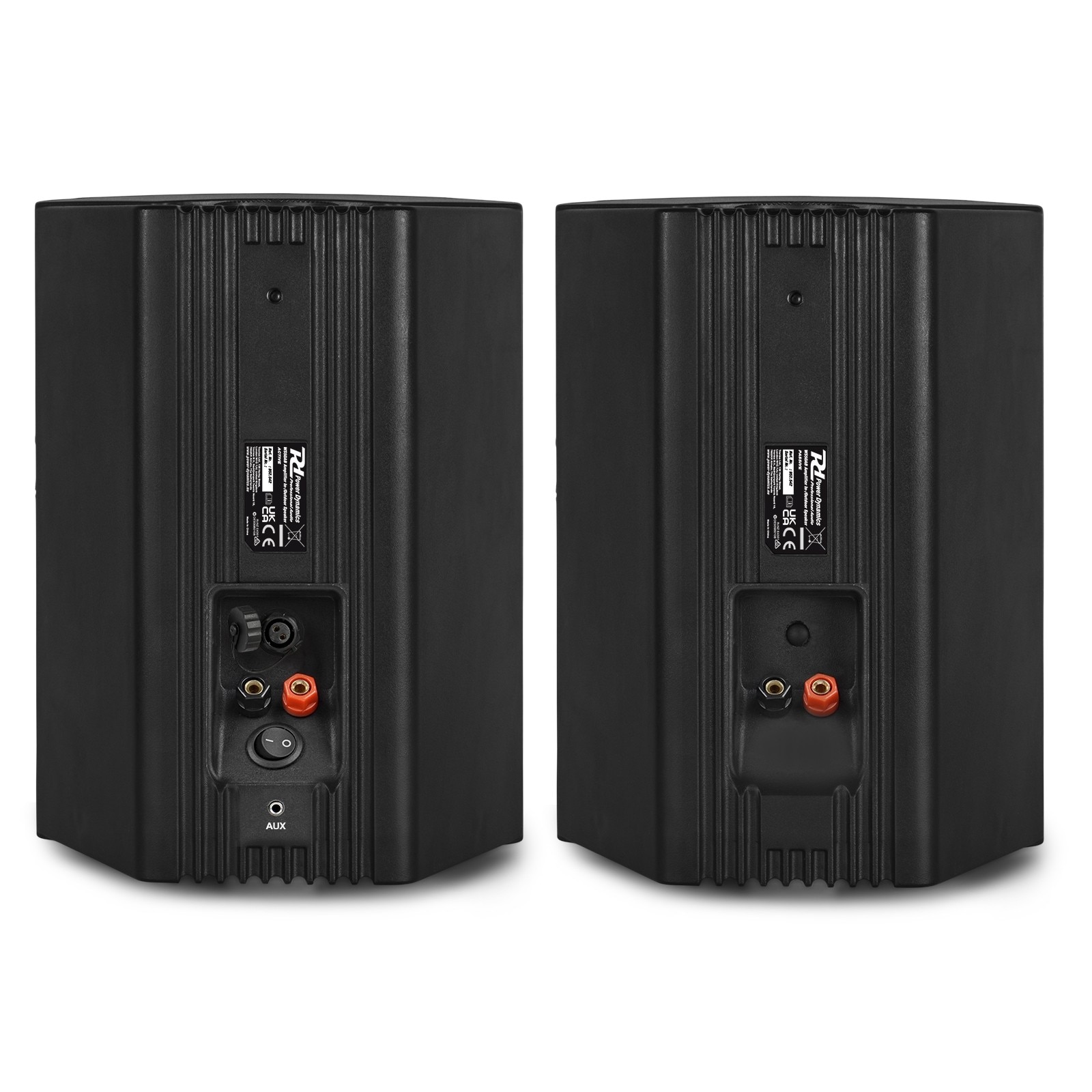 Set de 2 boxe amplificate pe 2 cai, Bluetooth/WiFi, 5.25", 60W RMS, negru, Power Dynamics WS50AB