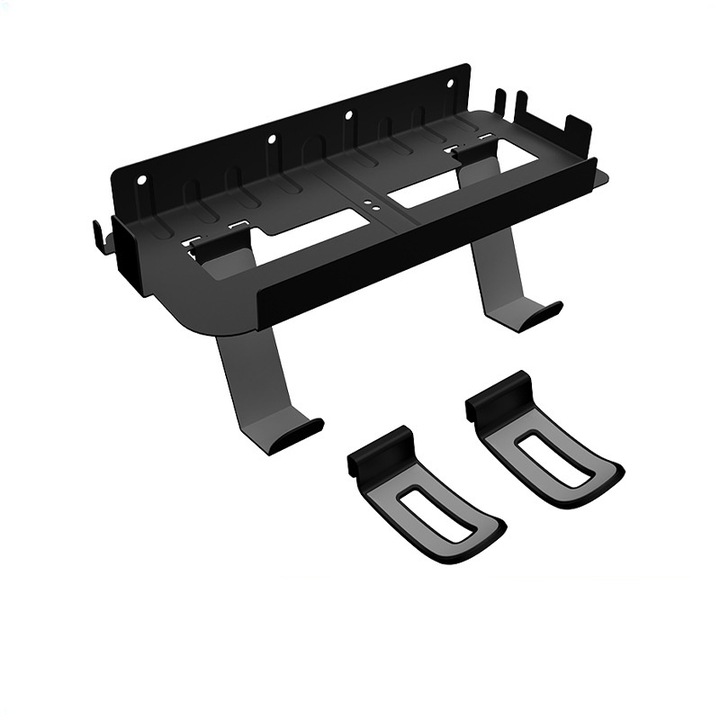 Suport pentru consola PS5, stabil si solid, metal, maner pentru depozitarea castilor, negru