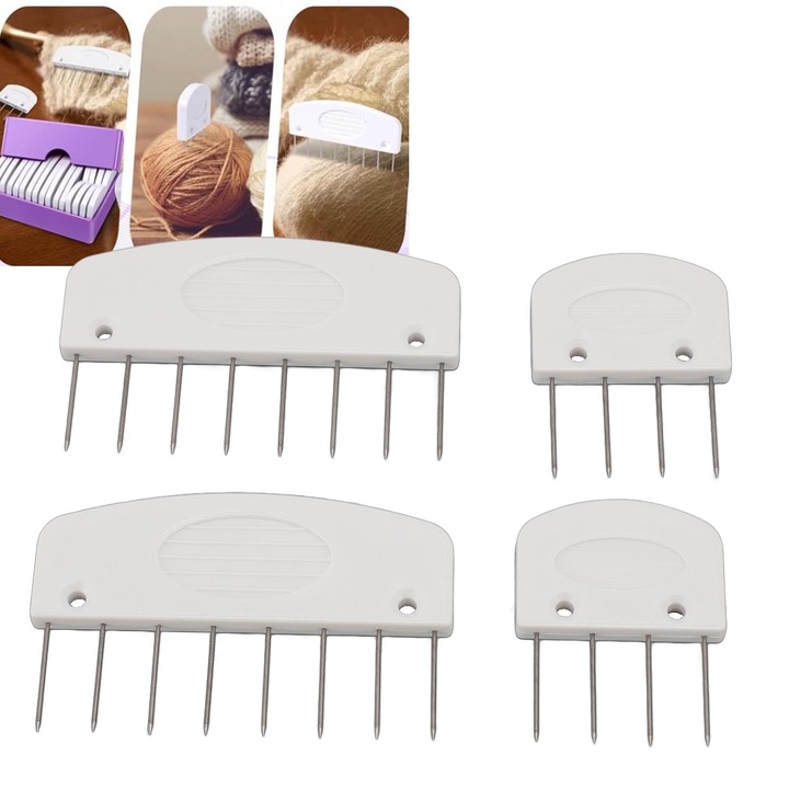 Jormftte 20 darabos kötésjelölő készlet, 4 és 8 tűs, műanyag, rozsdamentes acél, 4.5x7.2cm, 2x3.5cm