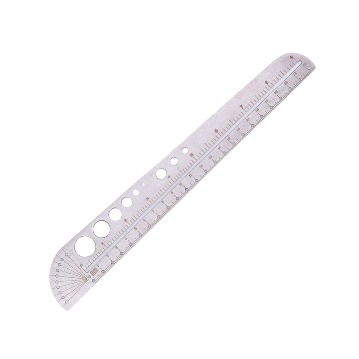 Jormftte rozsdamentes acél vonalzó, 268x38mm, hordozható, tartós