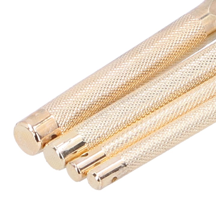 4 darab bőrlyukasztó szerszám fogazott vésőkészlet pénztárcához, táskához, barkácsoláshoz