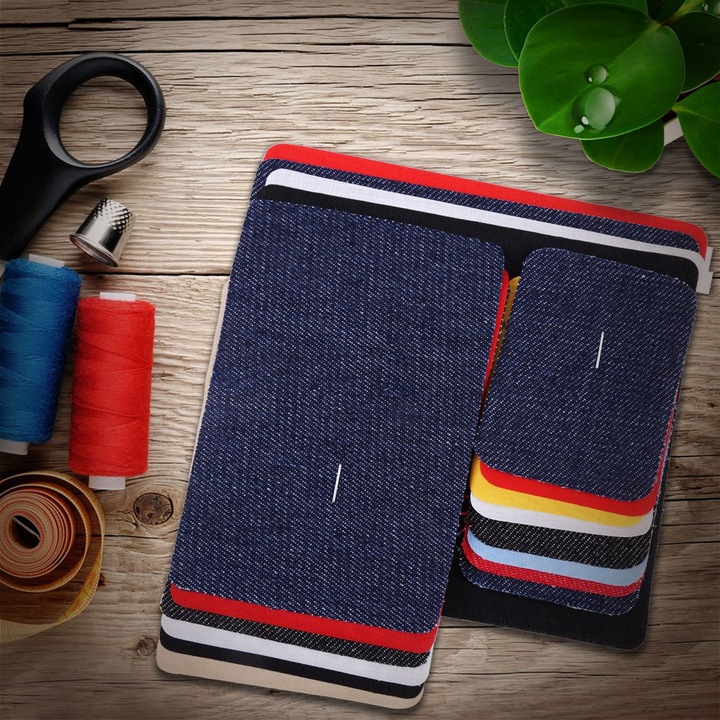 18 darabos hőre vasalható foltkészlet ruházathoz, Jormftte, vegyes méretek, többszínű