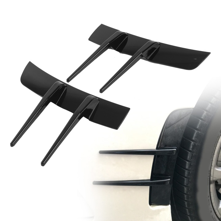 2 db fényes fekete első lökhárító spoiler, csereautó-adapterek Mercedes Benz A-osztály W177 AMG Line 2018+