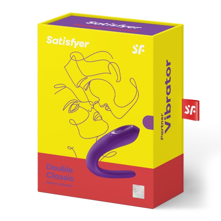 Вибратор Satisfyer Partner, 3 скорости, 7 режима, Силикон, Лилав, Водоустойчив