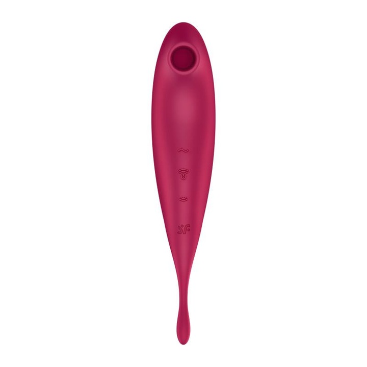 Satisfyer Twirling Pro Connect App Vibrátor, 2 motor, 11 intenzitás, sötétvörös