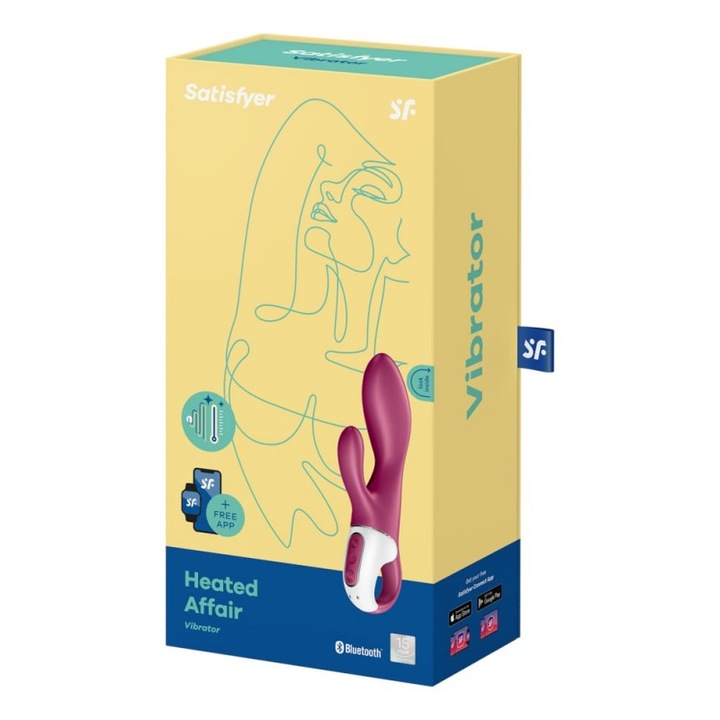 Vibrátor Satisfyer Heated Affair, G-pont stimuláció, mély rezgések, orvosi szilikon, vízálló