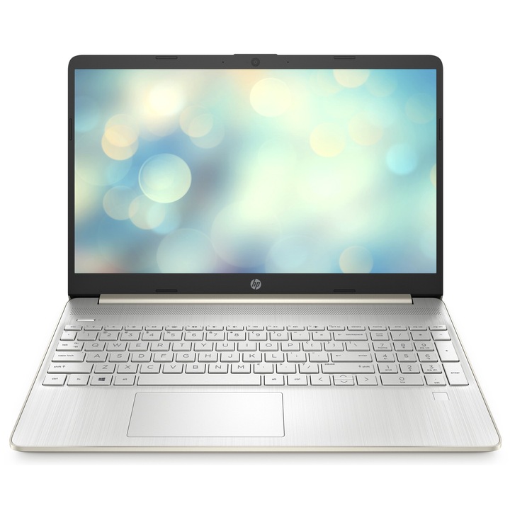 Лаптоп HP 15s-fq5046nu с Intel Core i5-1235U (0.9/4.4GHz, 12M), 16 GB, 512GB M.2 NVMe SSD, Intel Iris Xe Graphics, Free DOS, Златист