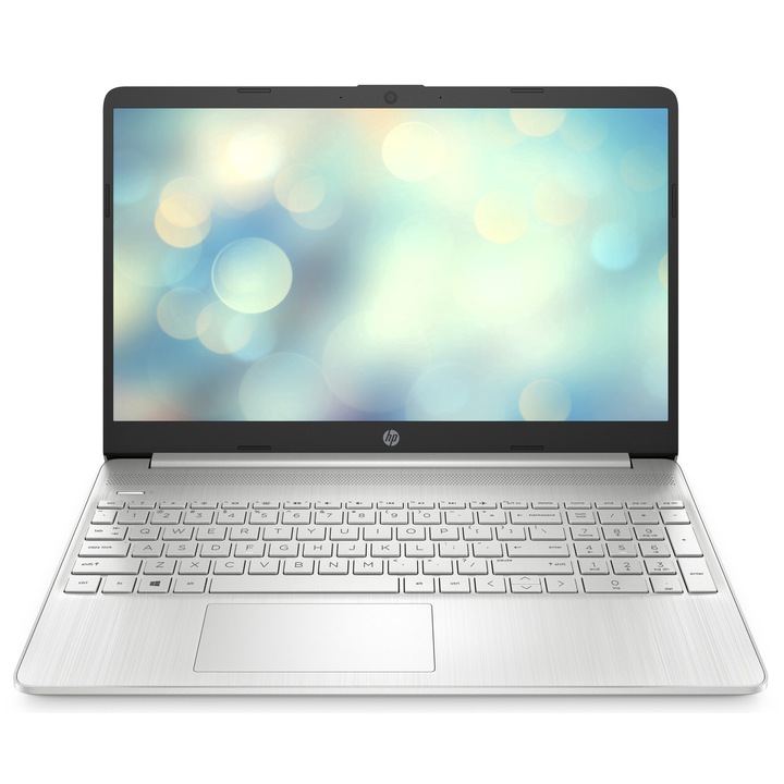 Лаптоп HP 15s-fq5047nu с Intel Core i5-1235U (0.9/4.4GHz, 12M), 16 GB, 512GB M.2 NVMe SSD, Intel Iris Xe Graphics, Free DOS, Сребрист