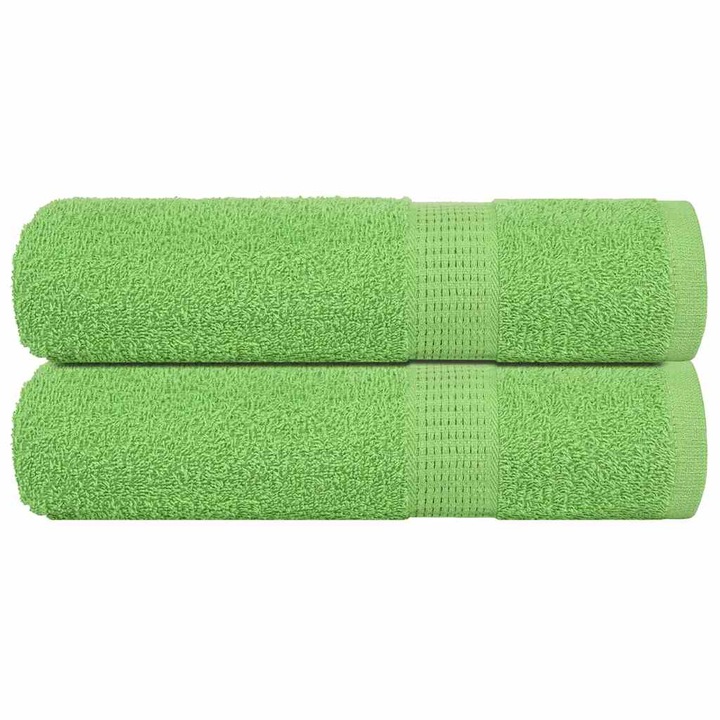Prosoape de dus vidaXL, 2 buc, Verde mar, 70x140 cm, 360 g/m², 100% bumbac, 0.68 kg