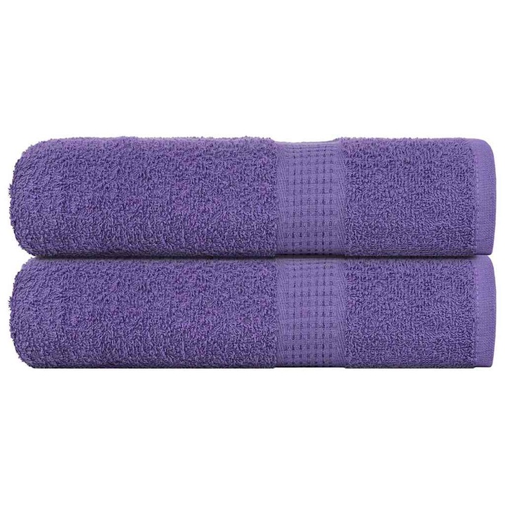 VidaXL Kéztörlő 2 db Lila 50x100 cm 360 g/m² 100% pamut
