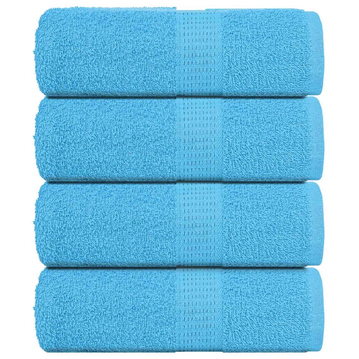 VidaXL szappan törölköző szett, 4 db, türkiz, 30x30 cm, 360 g/m², 100% pamut, 0.18 kg