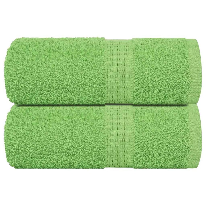 Set prosoape de sapun vidaXL, 2 buc, Verde mar, 30x30 cm, 360 g/m², 100% bumbac, 0.08 kg