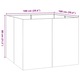 Кашпа vidaXL, антрацит, 100x100x80 см, стомана, 20.9 Kg