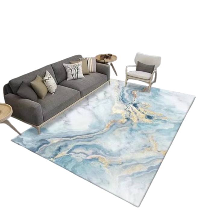 Неплъзгащ се килим 120х180см полиестер за хол, спалня, детска стая