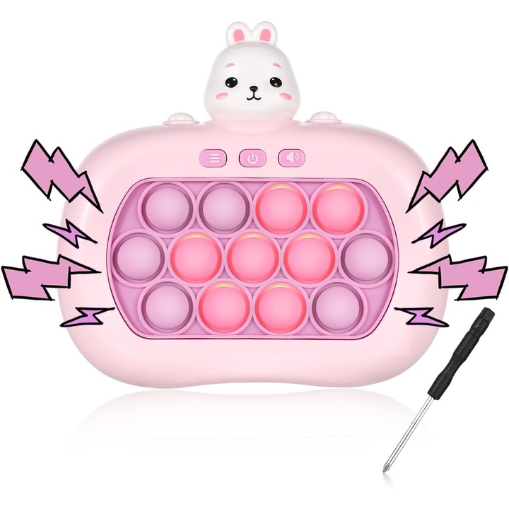 Interaktív gyerekjáték, játékkonzol, 13 gomb, ívelt kivitel, koordinációhoz, többszínű