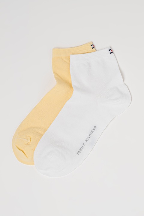 Tommy Hilfiger, Къси чорапи - 2 чифта, Бял/Бежов
