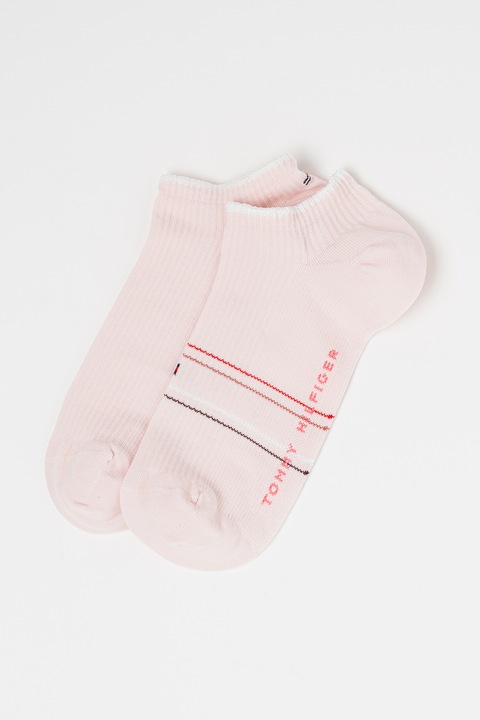 Tommy Hilfiger, Чорапи до глезена - 2 чифта, Пастелнорозов