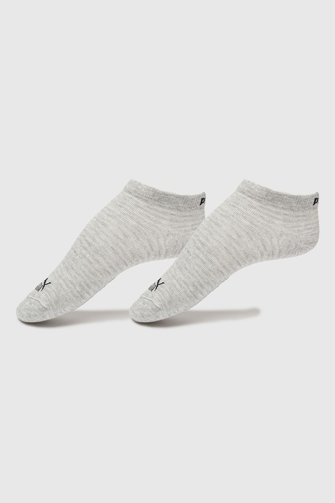 Puma, Set de sosete scurte din amestec de bumbac - 2 perechi, Gri melange