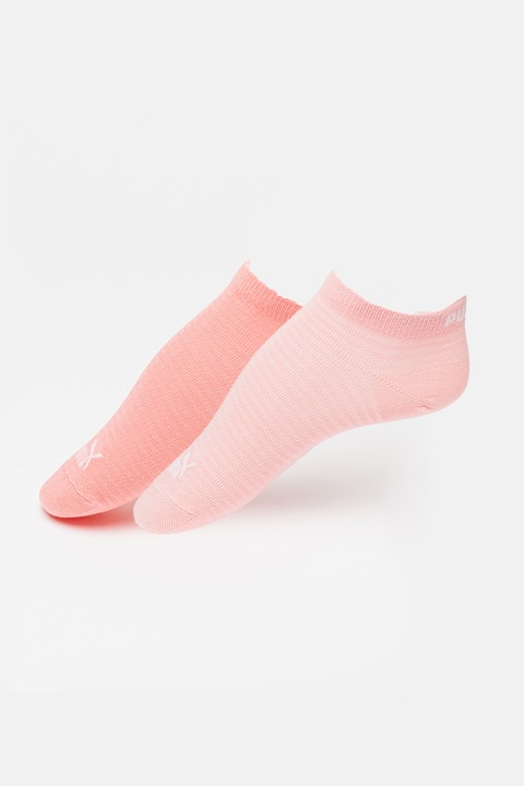 Puma, Set de sosete scurte din amestec de bumbac - 2 perechi, Roz pastel/Roz