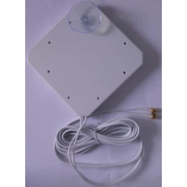 CARTLINE TECH ANT-02 Antenna, tapadókorong, routerhez 4G LTE / 3G / 2G 5dBi kártyával, SMA dugós csatlakozó, 2m kábel, MIMO