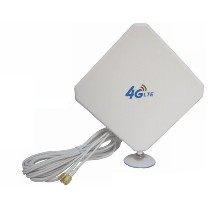 CARTLINE TECH ANT-02 Antenna, tapadókorong, routerhez 4G LTE / 3G / 2G 5dBi kártyával, SMA dugós csatlakozó, 2m kábel, MIMO