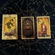 Carti de tarot, potrivite pentru incepatori, material PET, impermeabil, auriu