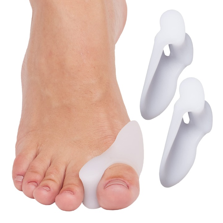 Set 2 suporturi corectoare ortopedice pentru monturi, separatoare pentru degete, silicon, picior