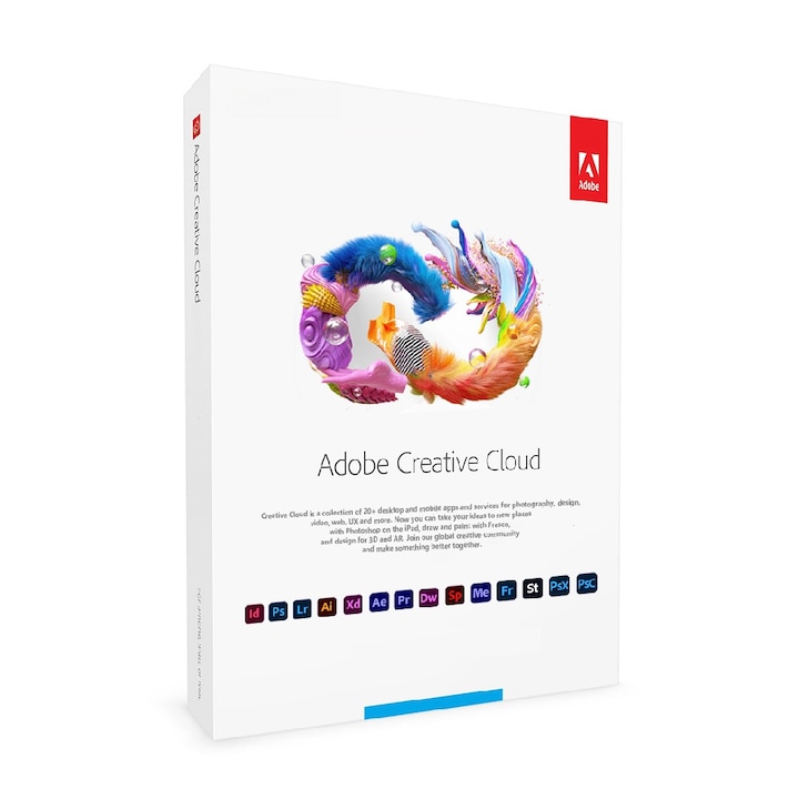 Adobe Creative Cloud Minden Alkalmazás Licenc - minden online alkalmazáshoz, fióktársítás, 1 éves érvényesség