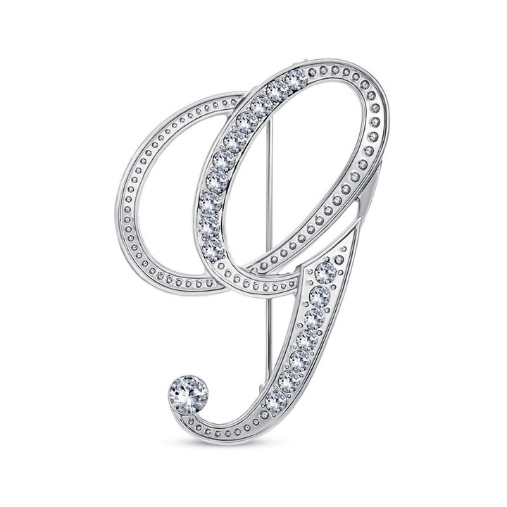 Brosa, Pin de rever, Insigna, pin, Unisex versatil, Potrivit pentru orice scena, Metal rhinestone, Artizanat Argent, Litera G