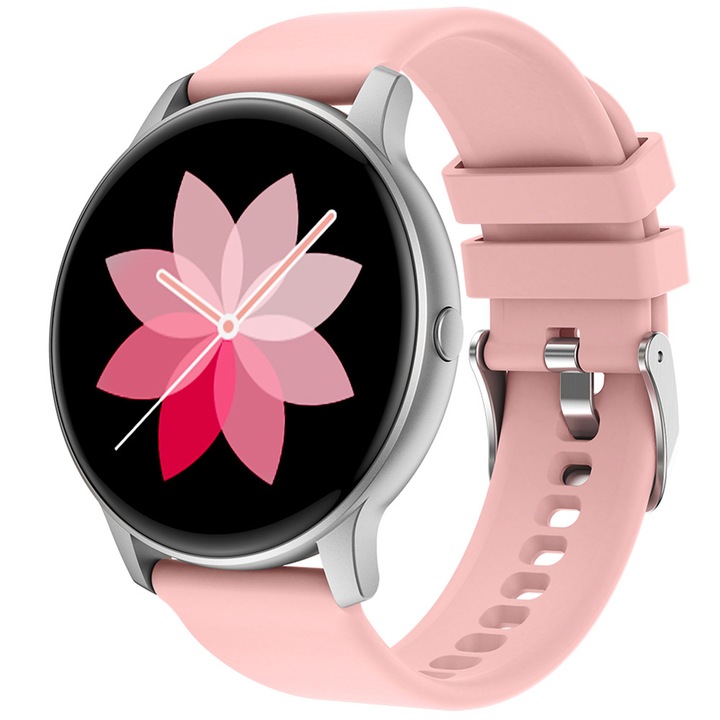 Bratara fitness, ecran 1.3 inch, monitorizare sanatate, rezistent la apa, roz, 45.2x10.4mm