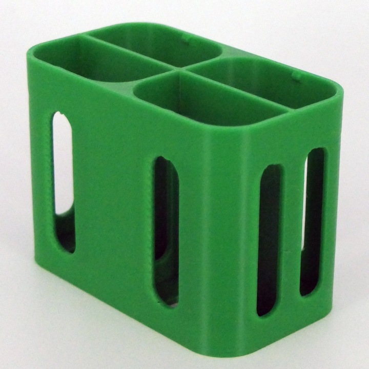 Suport hard case pentru patru acumulatori Panasonic BLK22 si BLK19 verde