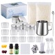 Set pentru prepararea lumanarilor, SINBINTA, Kit de lumanari parfumate, Are un timp de ardere lung, Non-toxic, Arde mai bine, Nu are reziduuri si nu produce fum negru, Pentru pillar candle making si candle diy, Alb