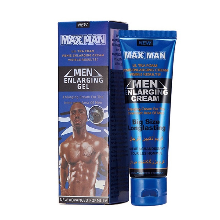 Masszázs kenőcs, MAXMAN, Gél a férfi pénisz barlangos testének helyreállítására, 50 ml, kék doboz, Aroma nélkül