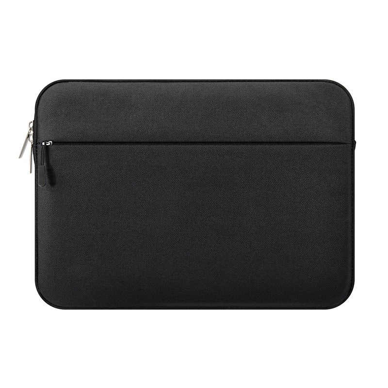 Husa laptop, NAXSIR, 1 Buzunar extern, Fermoar dublu, Impermeabila, Rezistent la zgarieturi, Rezistenta la socuri, Tesatura din nailon, 15 inch, 39 x 27 x 3 cm, Negru