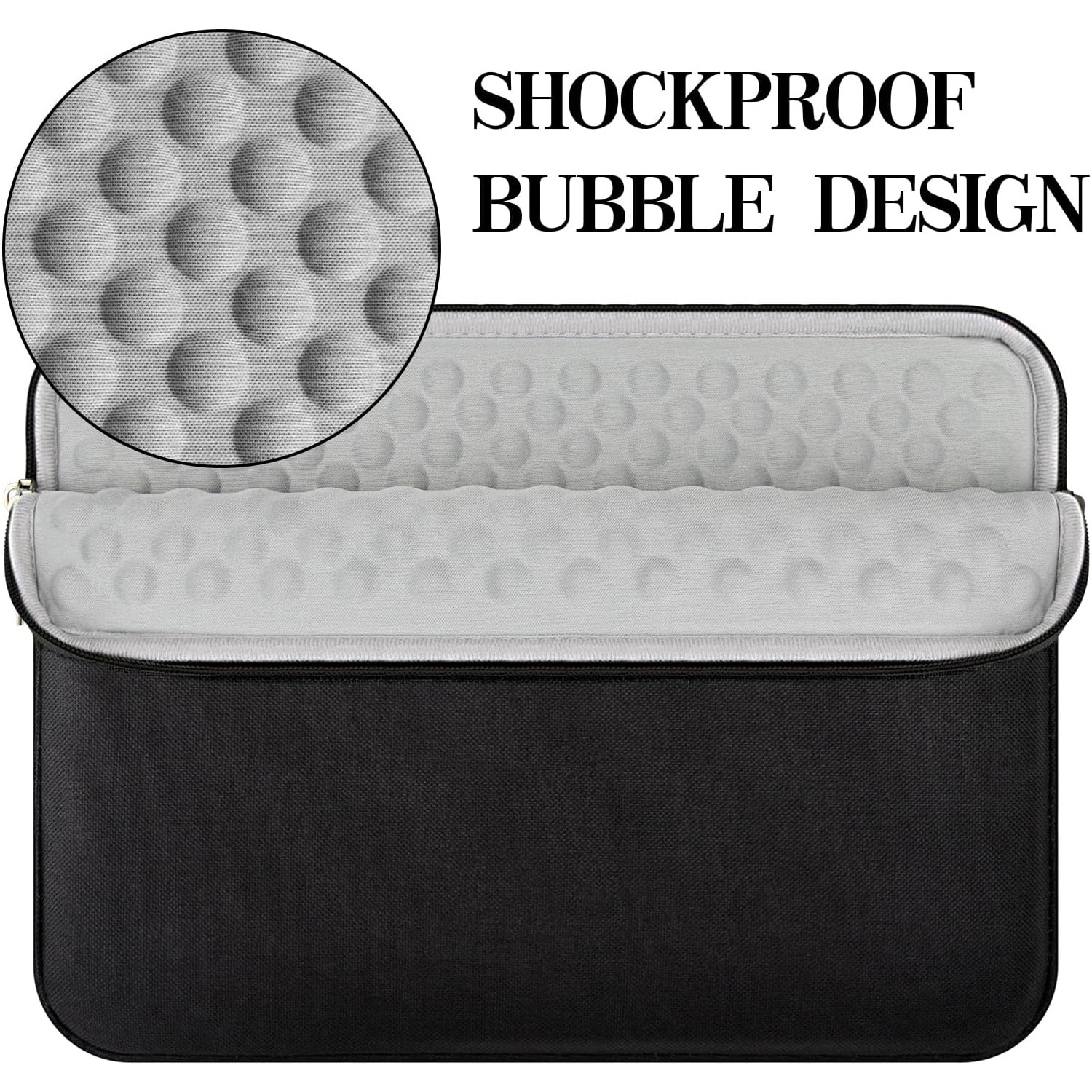 Husa laptop, NAXSIR, 1 Buzunar extern, Fermoar dublu, Impermeabila, Rezistent la zgarieturi, Rezistenta la socuri, Tesatura din nailon, 15 inch, 39 x 27 x 3 cm, Negru
