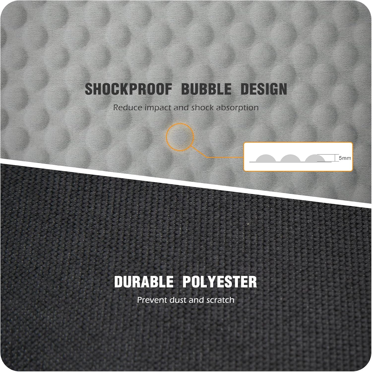 Husa laptop, NAXSIR, 1 Buzunar extern, Fermoar dublu, Impermeabila, Rezistent la zgarieturi, Rezistenta la socuri, Tesatura din nailon, 15 inch, 39 x 27 x 3 cm, Negru