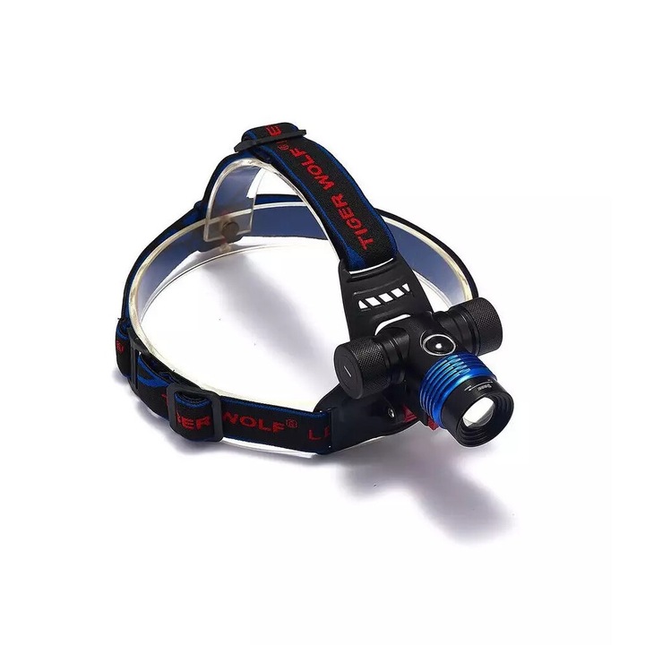 XM-L T6 TIGER WOLF LED 600Lm többszínű fejlámpa, kerékpár lámpa kormánytartóval