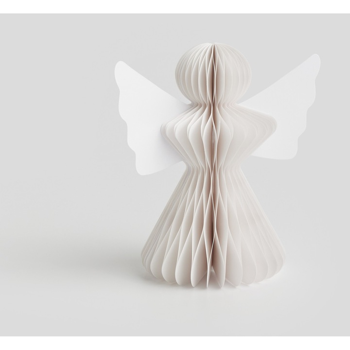 Decoratiune paperangello, alb, 20 cm