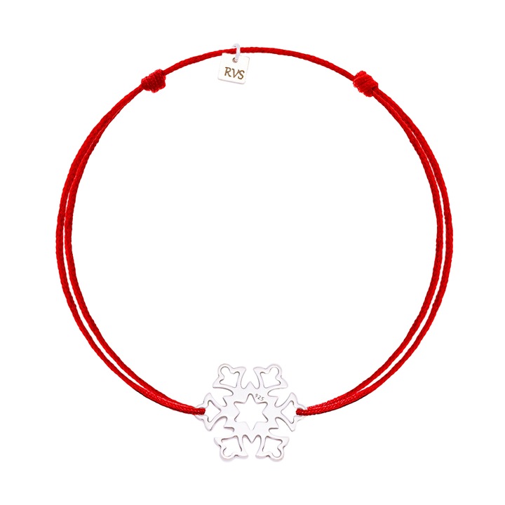 Bratara snur fulg argint