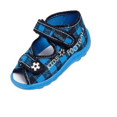 Incaltaminte panza, albastre in carouri, Karo