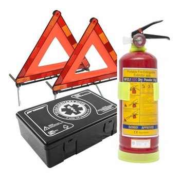 KIT auto obligatoriu omologat - Trusa Medicala, 2xTriunghiuri, stingator cu pulbere cu manometru P1(cu suport de prindere) 000 KIT auto obligatoriu omologat - Trusa Medicala, 2xTriunghiuri, stingator cu pulbere cu manometru P1(cu suport de prindere) 000