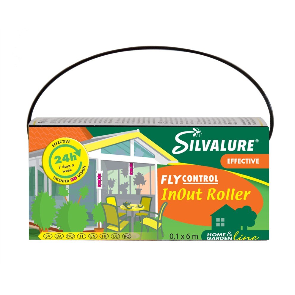 Capcana ecologica rola hartie anti-muste interior & exterior Silvalure, 1 buc x 6 m