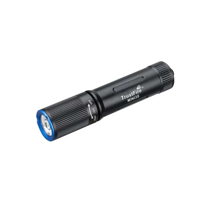 TrustFire Mini 3S ключодържател TIR фенерче, USB презареждаемо, мощност 235 лумена, 57 м разстояние, черно